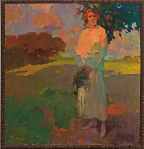 Freshness Prints: Figure of a Woman in a landscape with Sun Effects