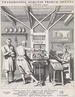 Occupational Prints: Figures at a Press, by Jan van de Velde and Petrus Scriverius