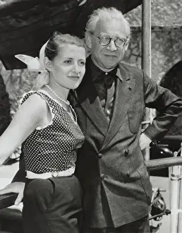 Lcgr1511 Prints: Film producer, Sir Alexander Korda with his fiancee Alexandra Boycun, June 3, 1953
