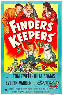Looking Down Prints: FINDERS KEEPERS, US poster, top from left: Tom Ewell