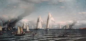 Coast Prints: FINISH - FIRST INTERNATIONAL RACE FOR AMERICA'S CUP
