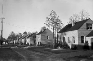 Homes Prints: Finished brick homes in the Newport News Housing project for African Americans