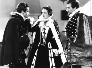 Banks Prints: FIRE OVER ENGLAND, from left: Laurence Olivier, Vivien Leigh, Leslie Banks, 1937