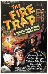 Evalyn Prints: THE FIRE TRAP, US poster art, bottom from left: Evelyn Knapp, Norman Foster, 1935