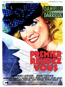 Danielle Prints: HER FIRST AFFAIR (PREMIER RENDEZ-VOUS), French poster, Danielle Darrieux, 1941