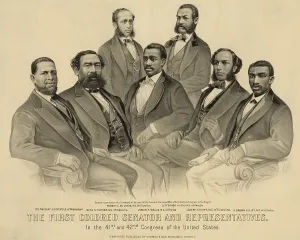 Elliot Prints: The first African American Senator and Representatives in the 41st and 42nd Congress of the United States
