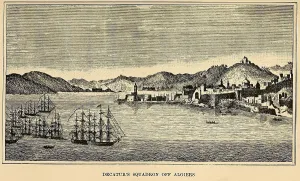 Algeria Prints: First Barbary War 1801-1805. Decatur's Squadron off Algiers