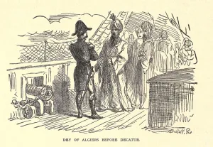 Algeria Prints: First Barbary War 1801-1805. Stephen Decatur before the Dey Bey of Algiers