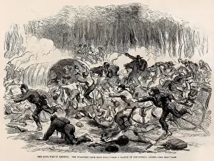 Wood Engraving Prints: First Battle of Bull Run, (First Manassas)