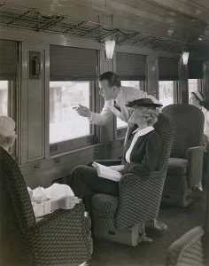 Sightseeing Prints: First class passengers in an air-conditioned Imperial Salon of the Chesapeake and Ohio Railroad