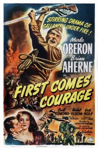 Brian Prints: FIRST COMES COURAGE, US poster art