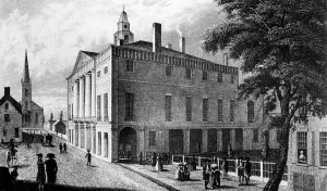 1700s Prints: The first Federal Hall, at 26 Wall Street