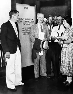 Government Programs Prints: First Federal Home Owners Loan Corporation office (HOLC) opens