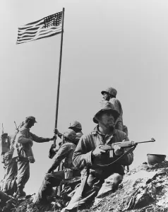 Guarding Prints: The first flag raising on Iwo Jima's Mount Suribachi, Feb. 23, 1945