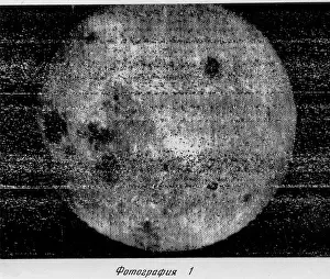 Soviets Prints: First image of the far side of the Moon, from 63, 500 km (39, 500 miles)