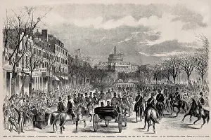 Wood Engraving Prints: First inauguration of President Abraham Lincoln, March 4, 1861