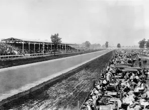 Bleachers Prints: The first Indianapolis 500 at the Indianapolis Motor Speedway on May 30