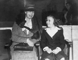 Anna Eleanor Prints: First Lady Eleanor Roosevelt and child star Shirley Temple