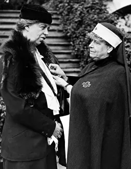 Roosevelt Prints: First Lady Eleanor Roosevelt being enrolled in the American Red Cross annual roll call