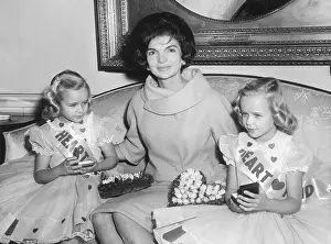 Publicity Prints: First Lady Jacqueline Kennedy with American Heart Association heart fund twins