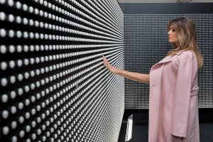 Long Prints: First Lady Melania Trump visits the Prescribed to Death opioid memorial, April 16, 2018