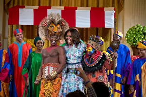 Cast Prints: First Lady Michelle Obama joins the cast of Disney's THE LION KING East Room of the White House
