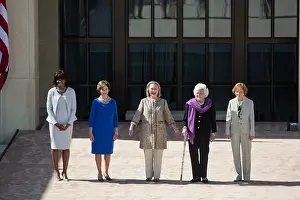Dedication Prints: First Lady Michelle Obama poses with former First Ladies