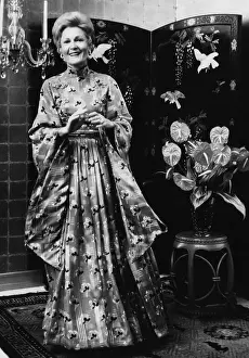 Nixon Prints: First Lady Pat Nixon modeling an evening gown for the cover of Ladies Home Journal