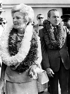Nixon Prints: First Lady Pat Nixon and U.S. President Richard Nixon in Kaneohe