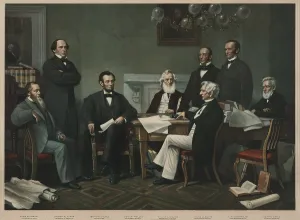 Abolition Prints: The first reading of the Emancipation Proclamation before the cabinet, July 22, 1862