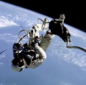 Spacesuits Prints: First US Space walk performed by Astronaut Edward White. June 3, 1965