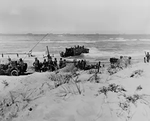 Mediterranean Sea Prints: First U.S. troops ashore near Scoglitti