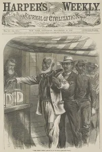 Waud Prints: THE FIRST VOTE, by A.R. Waud, 1867