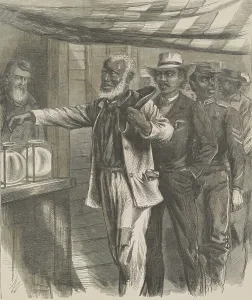Waud Prints: THE FIRST VOTE, by A.R. Waud, 1867