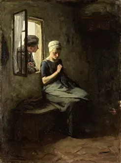 Young Man Prints: Fisherman's Courtship, by Albert Neuhuys