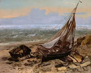English Channel Prints: THE FISHING BOAT, by Gustave Courbet