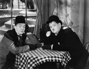 Checkered Tablecloth Prints: THE FIXER UPPERS, Stan Laurel, Oliver Hardy, 1935