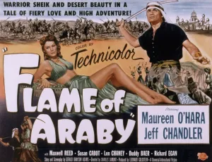 FLAME OF ARABY, Maureen O'Hara, Jeff Chandler, 1951