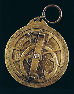 Astronomical Prints: Flat Arabian astrolabe from 16th c