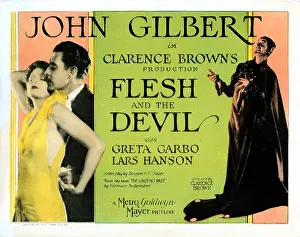 Gilbert Prints: FLESH AND THE DEVIL, US poster, Greta Garbo, John Gilbert, 1926