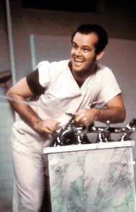Mental Illness Prints: ONE FLEW OVER THE CUCKOO'S NEST, Jack Nicholson, 1975