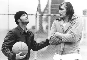 ONE FLEW OVER THE CUCKOO'S NEST, from left, Jack Nicholson, Will Sampson, 1975