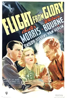 Stevens Prints: FLIGHT FROM GLORY, from left: Chester Morris, Whitney Bourne, Onslow Stevens, 1937
