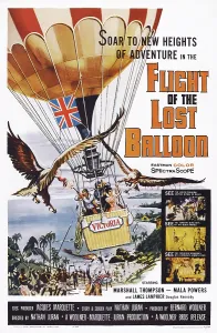 Birds Prints: FLIGHT OF THE LOST BALLOON, poster art, 1961
