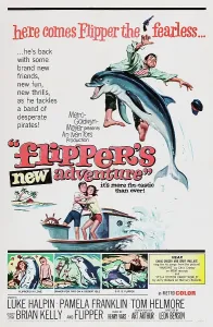 Lifting Prints: FLIPPER'S NEW ADVENTURE, (aka FLIPPER AND THE PIRATES), Flipper on poster art, 1964