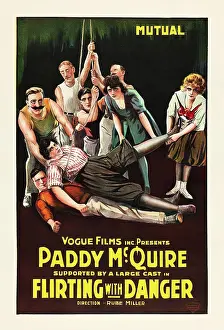 Images Dated 6th June 2013: FLIRTING WITH DANGER, poster art, 1917
