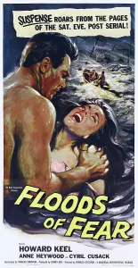 FLOODS OF FEAR, US poster, from left: Howard Keel, Anne Heywood, 1958