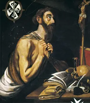 Burgos Prints: FLORIN, Alonso (17th century). Saint Dominic penitent