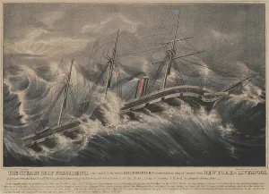 Ships Prints: The floundering British steam ship President