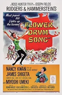 Chinese Prints: FLOWER DRUM SONG, US poster art, top: Nancy Kwan; bottom: Miyoshi Umeki, 1961